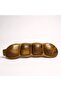 Acacia Wood Snack Tray – 4 Compartment Handmade Serving Plate – 4 Compartment Wooden Tray - 4