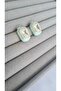 Vip Series Baguette Stone Stainless Steel Silver Blue Needle Earrings - 2
