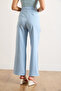 Women's Blue Buttoned Pleated Palazzo Double Trousers Pnt-19000355 - 7