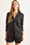 Women's Black Regular Fit Fisto Shirt Gml-19001332 - 6