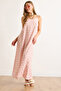 Women's Powder Strap Adjustable Maxi Viscose Dress Elb-19002471 - 3