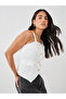 Strappy Buttoned Asymmetric Hem Waistcoat - 4