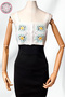 - Star 7202 4612 Hand Knitted Summer White Women's Bustier / Crop Blouse - 36/38/40 - Turquoise