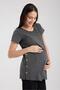 Işşil O7158-Side Button Breastfeeding Detail Maternity T-Shirt - 3
