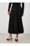 Color Block Pleated A-Line Midi Skirt - 4