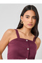Strappy Buttoned Asymmetric Hem Waistcoat - 4