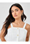 Strappy Buttoned Asymmetric Hem Waistcoat - 3
