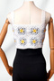 - Star 7202 3650 Hand Knitted Summer White Women's Bustier / Crop Blouse - 36/38/40 - Light Blue - 5