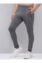 Solid Elasticated Trackpants with Pockets - 3