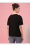 Slogan Print Round Neck Cotton T-Shirt - 3