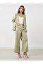 Solid Flat Front Straight Leg Pants with Belt Loops