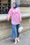 Waist Tied Shoulder Padded Shirt Candy Pink - 3