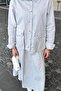 Pocket Detailed Double Skirt Hijab Suit Gray - 2