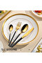 24-Piece Stainless Steel Cutlery Set Gold/Black - 7