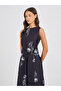 Floral Print Sleeveless A-Line Maxi Dress - 3
