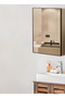Aluminium Bathroom Mirror with Storage, Modern Wall Mounted, Black 62*41*11CM - 2