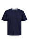 Jack&jones Paulos Men's Navy Blue Round Neck T-Shirt - 2