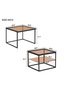 Modern Nested Coffee Table Set,brown Tempered Glass Side Table,end Table For Living Room - 8
