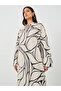 Print Long Sleeves Kaftan Knee-Length Dress - 3