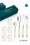 24-Piece Stainless Steel Cutlery Set Gold