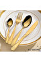 24-Piece Stainless Steel Cutlery Set Gold - 7
