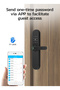 Smart Fingerprint Electronic Door Lock, Fingerprint/Card/Key/Password/Bluetooth - 4