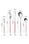 SUNHOME 30-Piece Stainless Steel Cutlery Set Pink/Silver - 6