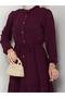 Women's Lace Detailed Waist Lace-Up Dusty Rose Ayrobin Dress - 4