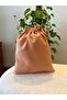Salmon Linen Cloth Pouch - Makeup Bag - Bag Organizer- 20X25- Cloth Pouch - 3