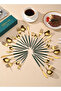 SUNHOME 30-Piece Stainless Steel Cutlery Set Green/Gold - 5