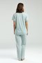 Women's Shirt Pajama Suit, Viscose Fabric, Pocket Detail - 4