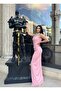 Women's Imported Crepe Fabric Neck and Chest Stone Embroidered Slit Lined Special Design Dress - 2