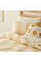 100% Cotton Art Double Duvet Cover Set Beige (200X220 cm) - 3