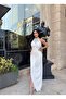 Women's Imported Crepe Fabric Neck and Chest Stone Embroidered Slit Lined Special Design Dress - 3