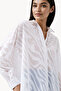 Full Sleeve Semi Sheer Collared Neck Top - 4