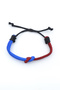 Burgundy Blue Fan Macrame Rope Bracelet - Adjustable Bracelet - Women's Men's Bracelet - 4