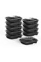 Black Base 3-Compartment Food Containers with Lids – Pack of 5 - 7