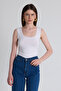 White U-Neck Lace Detailed Thick Strap Undershirt 3602 - 6