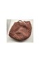 Red Brown Paper Thread Hand Bag - 5