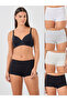 Pack of 4 - Solid Elasticated Waistband Boyshorts