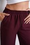 Wide Leg Elastic Waist Casual High Waist Fabric Trousers - 4