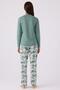Women's Crew Neck Long Sleeve Pajama Set, Viscose Woven, Plus Size Women's Pajama Set - 2
