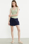 Thick Strap Ribbed Basic Undershirt - Green - 4