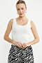 Thick Strap Ribbed Basic Undershirt - Ecru - 3