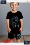 Children's Unisex “Wolf Man Blue Shadow“ Custom Printed Crew Neck T-Shirt - Shorts Set - 2