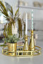 Oval Metal Tray Gold Mirrored Decorative Tray Presentation Tray - 5