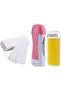 Single Cartridge Wax Heater Machine Waxing Kit Wax Warmer for Body Hair Removal with 100 Pieces Wax