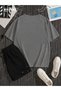 Jupiter and Little Stars Printed Cotton Unisex Gray T-Shirt-Black Shorts Set - 2