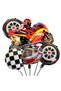 5-Piece Motorcycle Foil Balloon Set Motorbike Set, Motorcycle Balloon Set