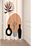 Leaf Vase Bohemian Minimalist Beige Patterned Special Design Digital Printed (Single Wing) Modern Background Curtain